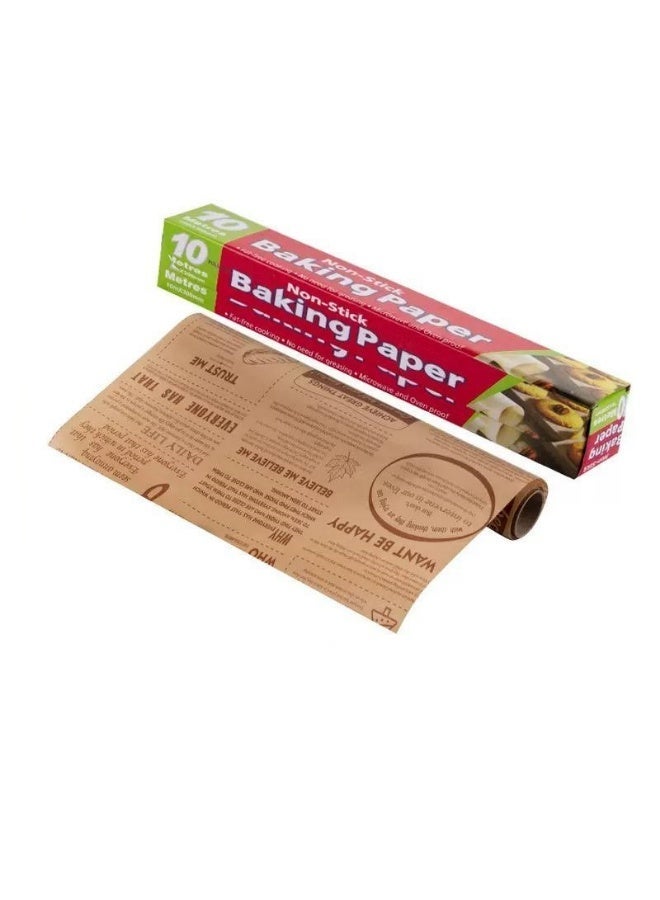 رول ورق الزبدة المقاوم للالتصاق والحرارة للخبز والطهي الصحي مقاس 30سم*10متر